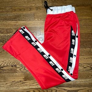 BKYS joggers red men’s size XLarge Red/White